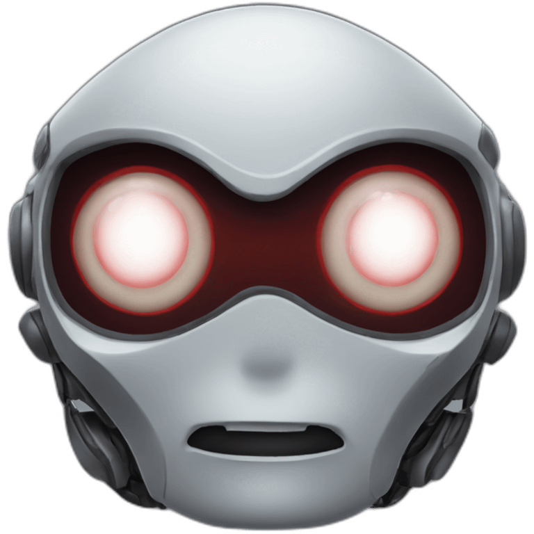 robot with vampire eyes emoji