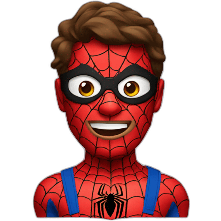 Spiderman asustado emoji