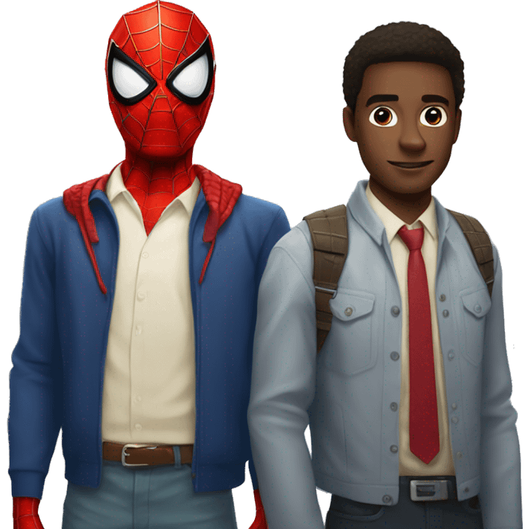 Spiderman miles and Peter emoji