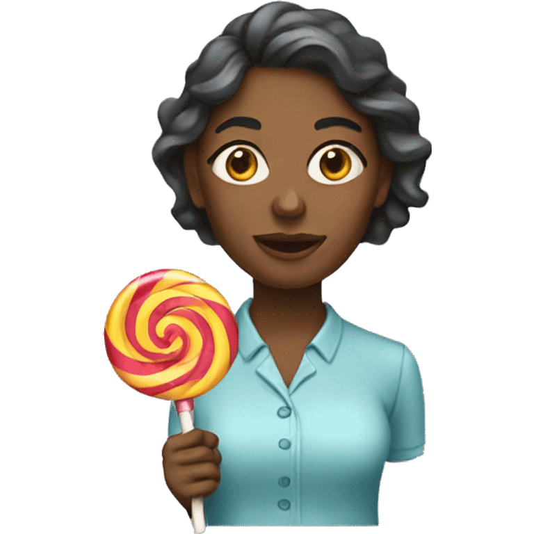 WOMAN LOLLIPOP EMOJI emoji