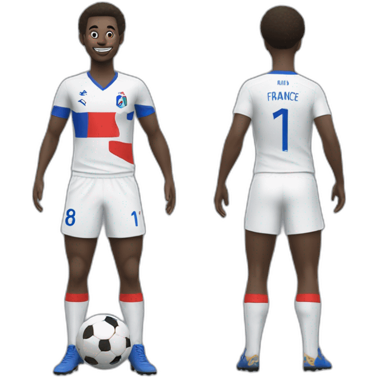 Un clown avec le maillot de la France au foot emoji