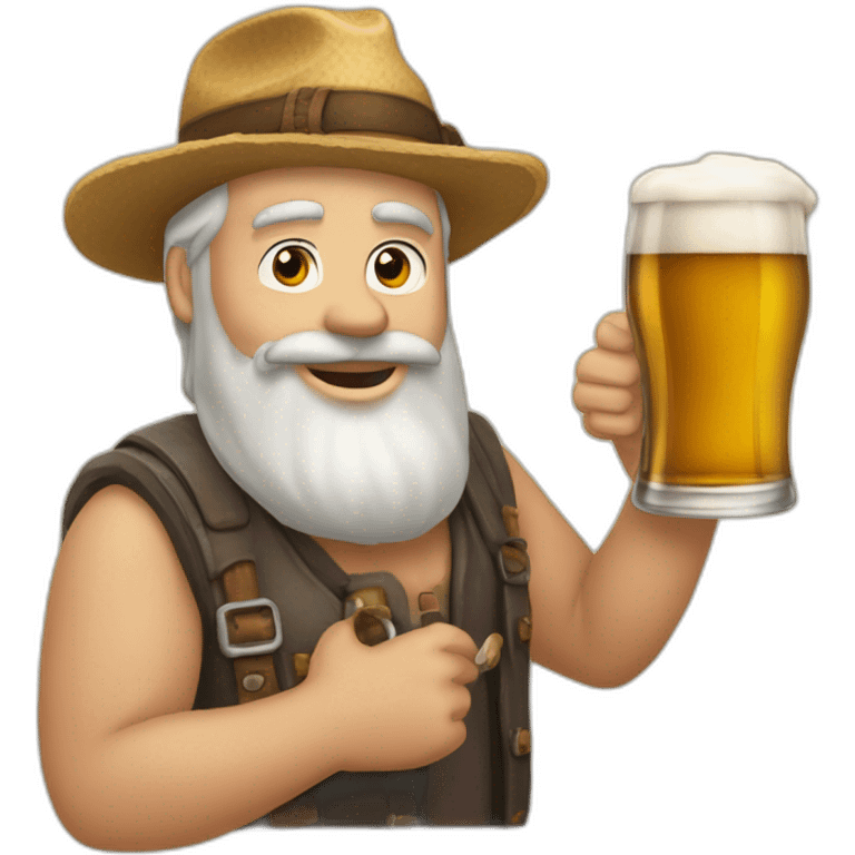 Éric zemour qui bois une bière emoji