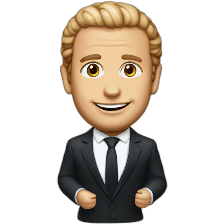 A macaron with the face of Emmanuel Macron emoji