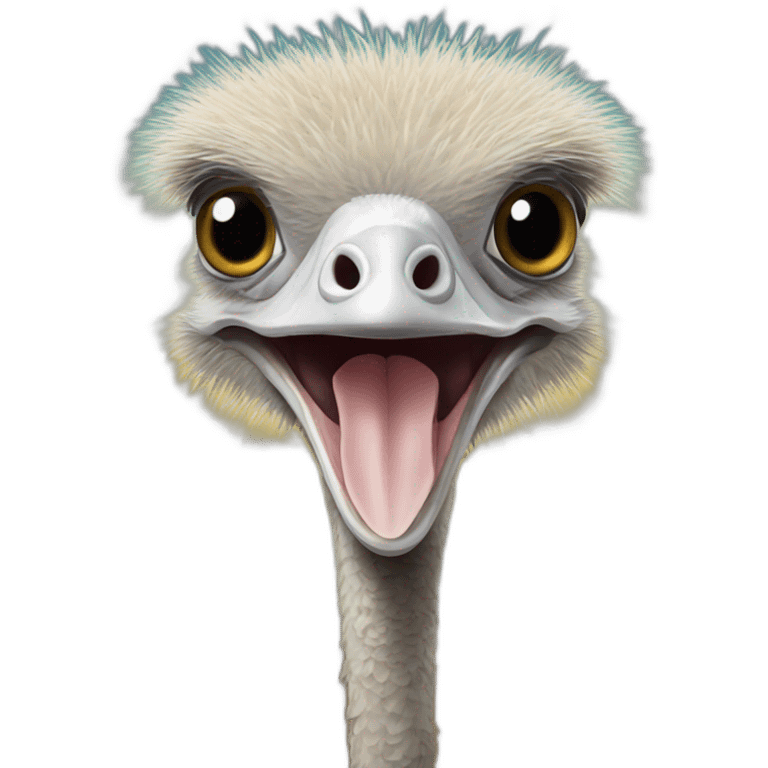 Ostrich head in ground emoji