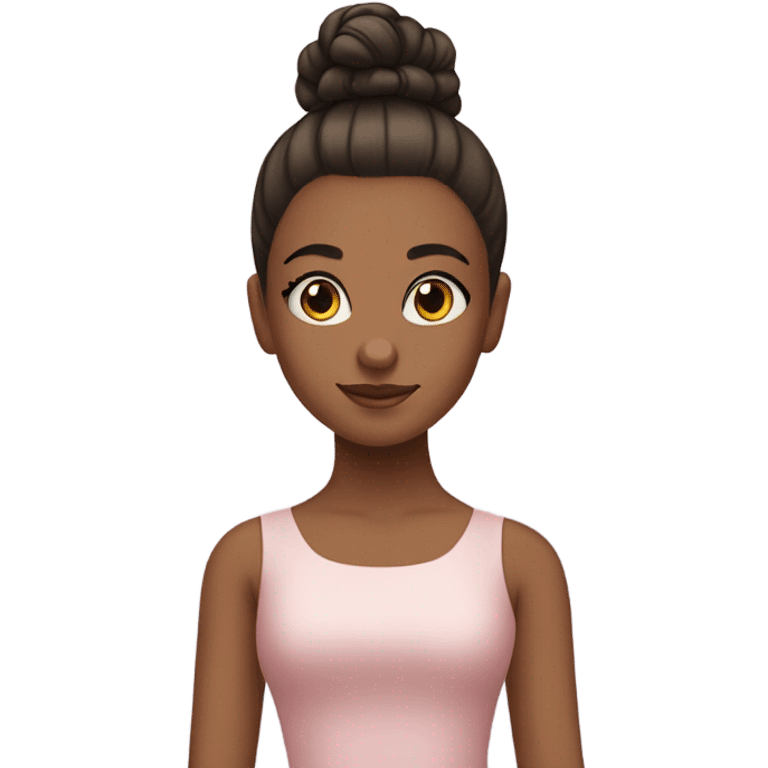 Girl with ballet bun emoji