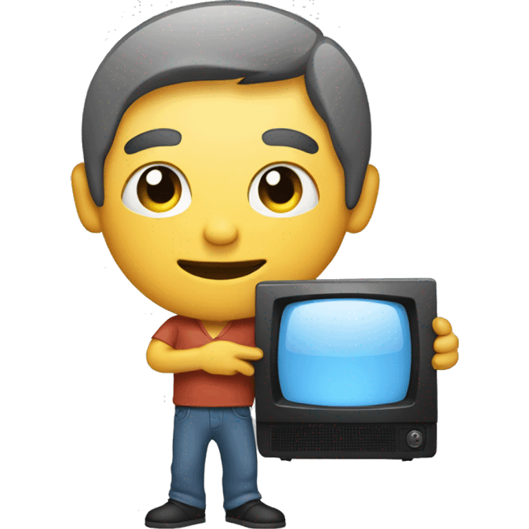 Dude holding a tv emoji