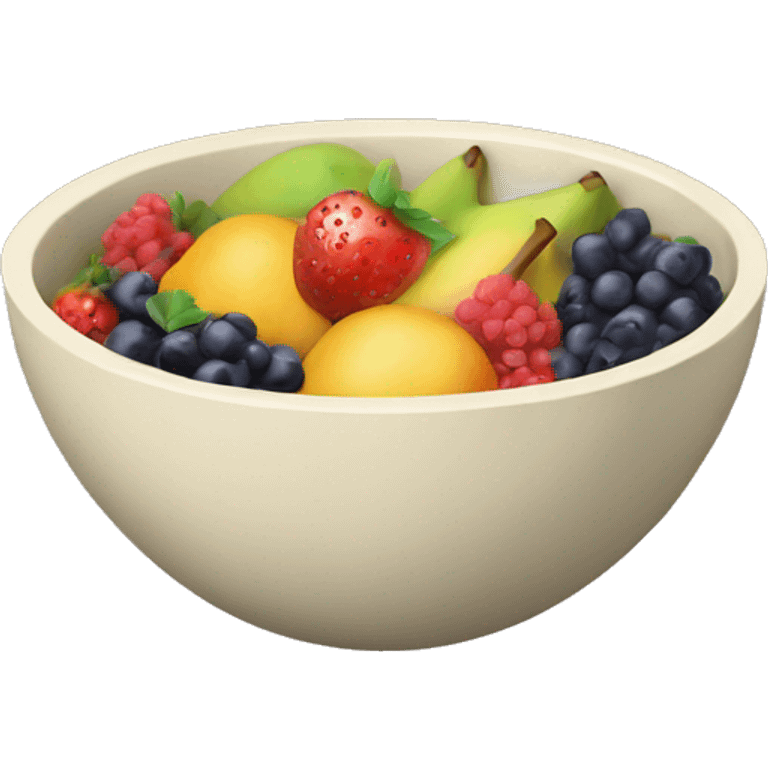 Asai fruits bowl  emoji