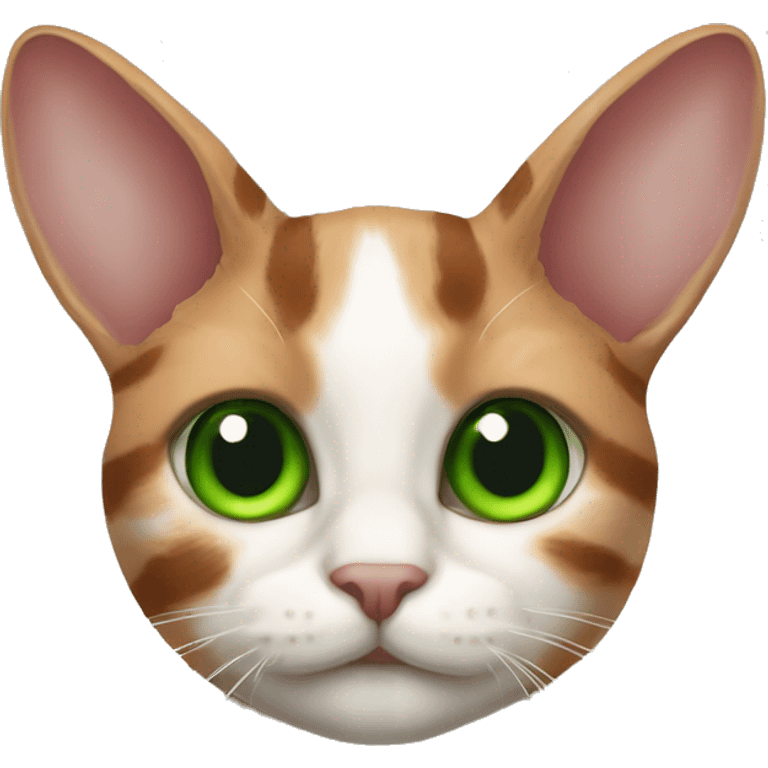 Red-milk cat striped and spotted ears lop-eared eyes green eyes emoji