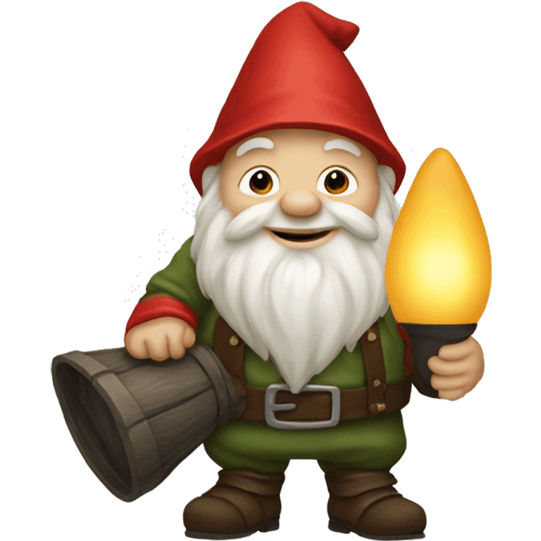 Gnome holding a latern  emoji