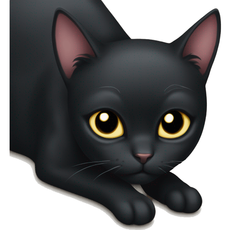 Black Cat talking about momma emoji