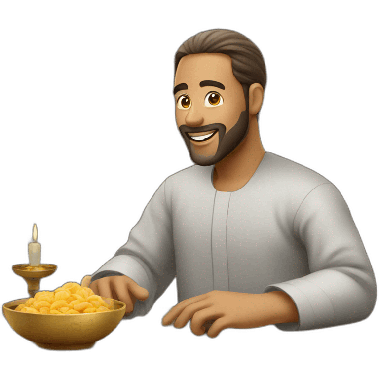 A man saying ramadan kareem emoji