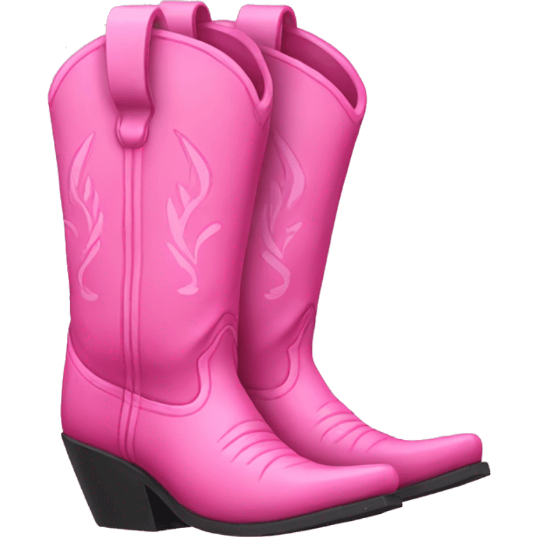 pink cowboy boots emoji