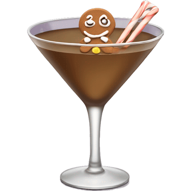 Gingerbread martini emoji