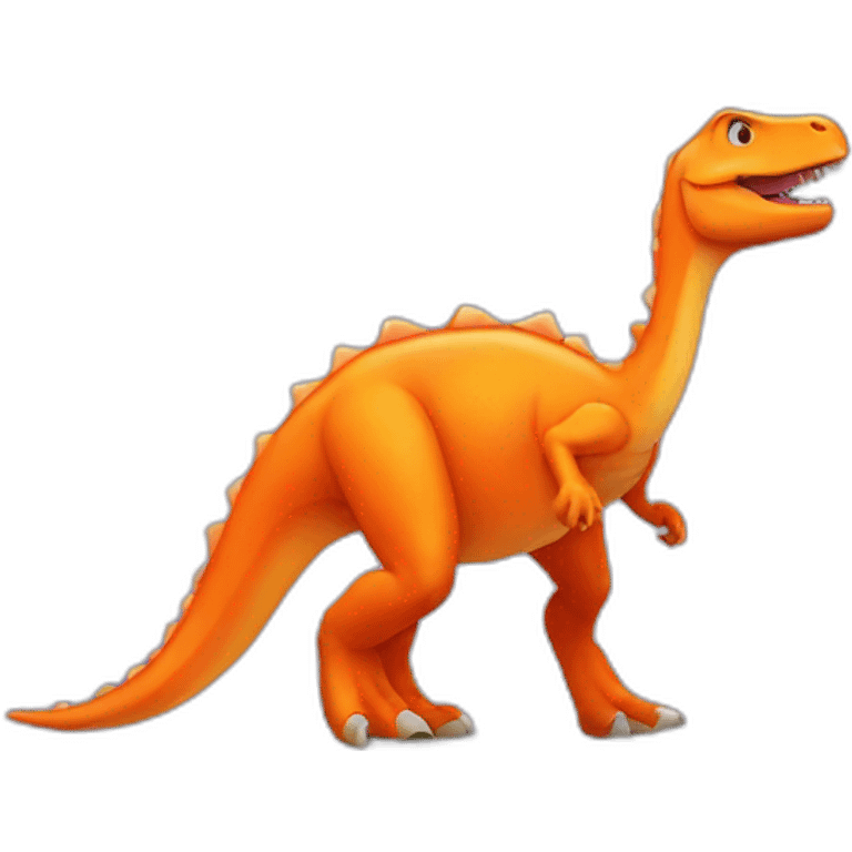 orange circle dinosaur emoji