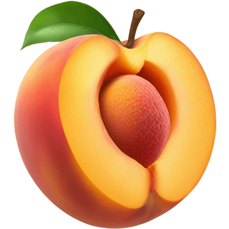 Peach half sliced with feet  emoji