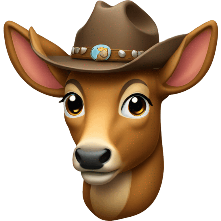 Deer with cowboy hat emoji