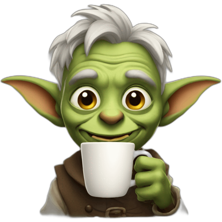 goblin drinking coffee emoji