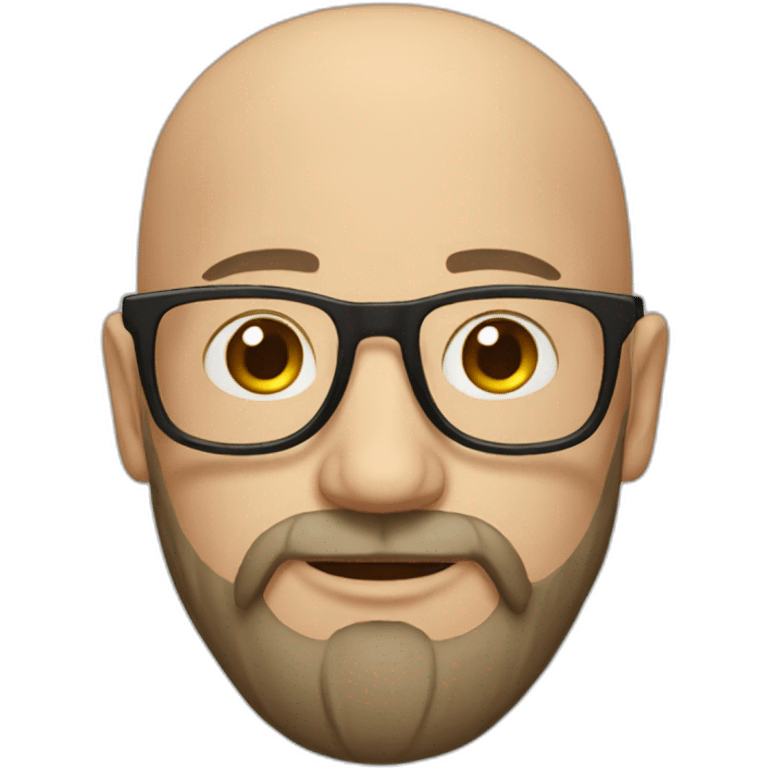 bald man with long beard with glasses emoji