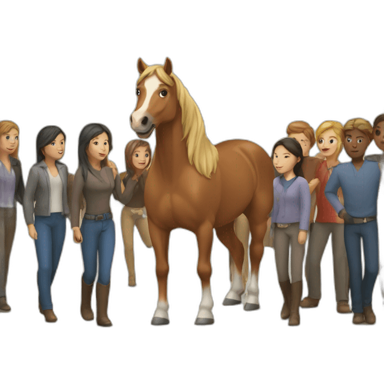 Horse with people  emoji