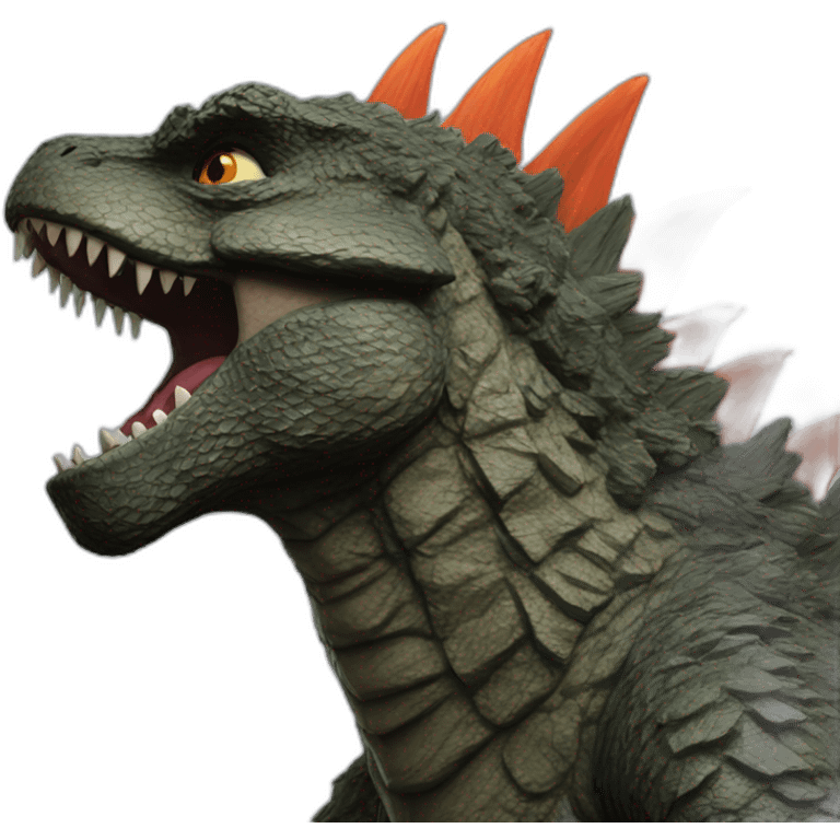 Godzilla side view emoji