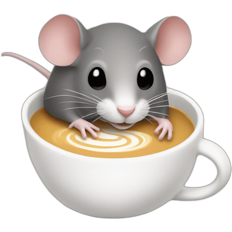 rat making latte art emoji