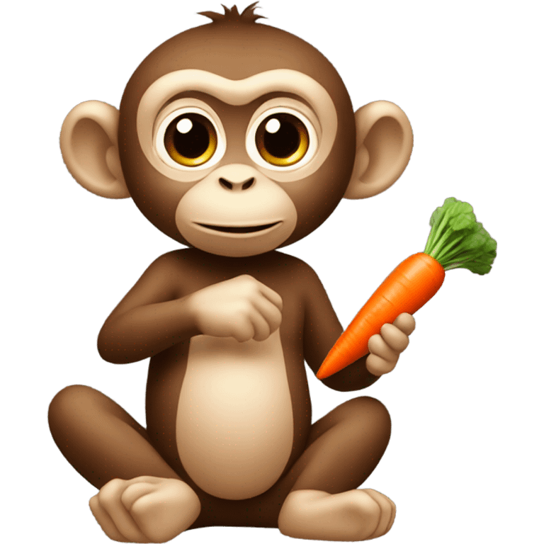 Monkey eating carrot emoji