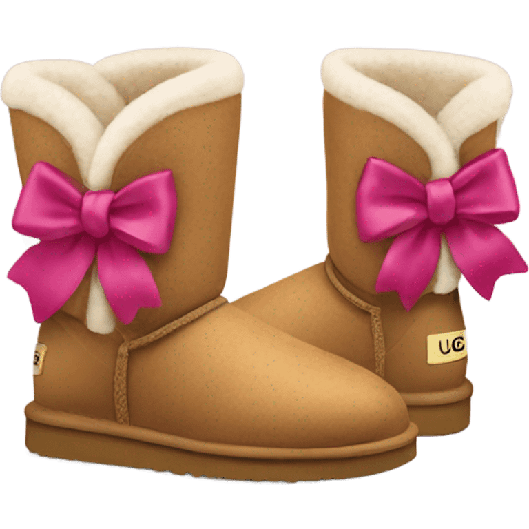 ugg boots with bows emoji