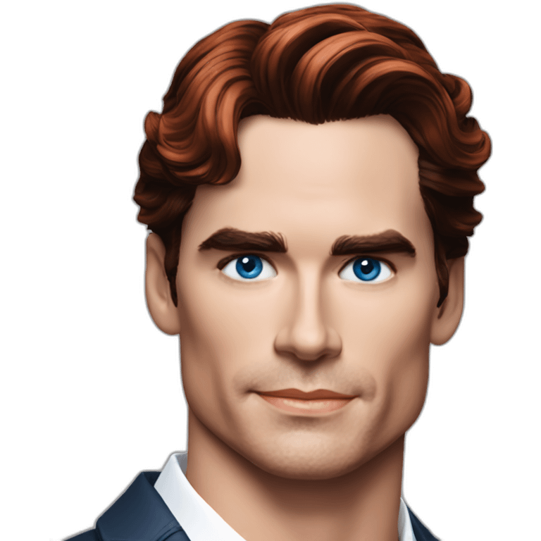 Matt bomer elegant Blue eyes flat red hair emoji