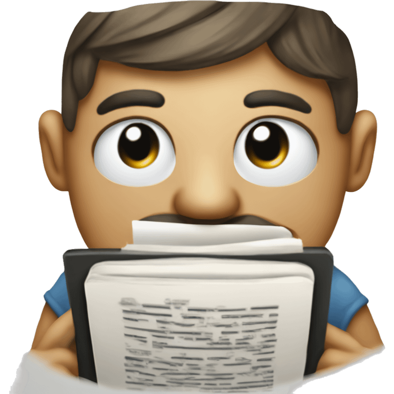 The electronic counterpart of a printed book, which can be viewed on a tablet or e-book reader (e-reader) emoji