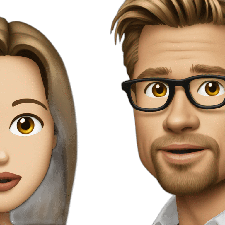 Brad Pitt with Angelina Jolie emoji