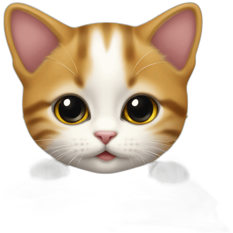 Chaton sur un livre emoji