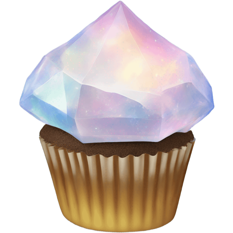 opal crystal gemstone cupcake emoji