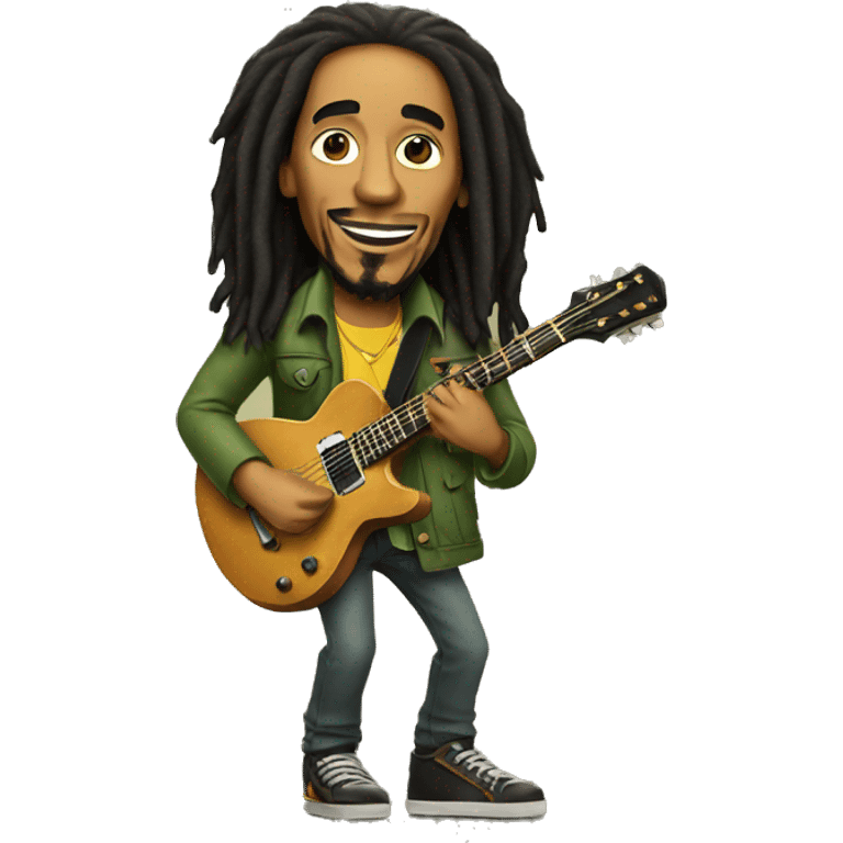 Bob marley with guitar emoji