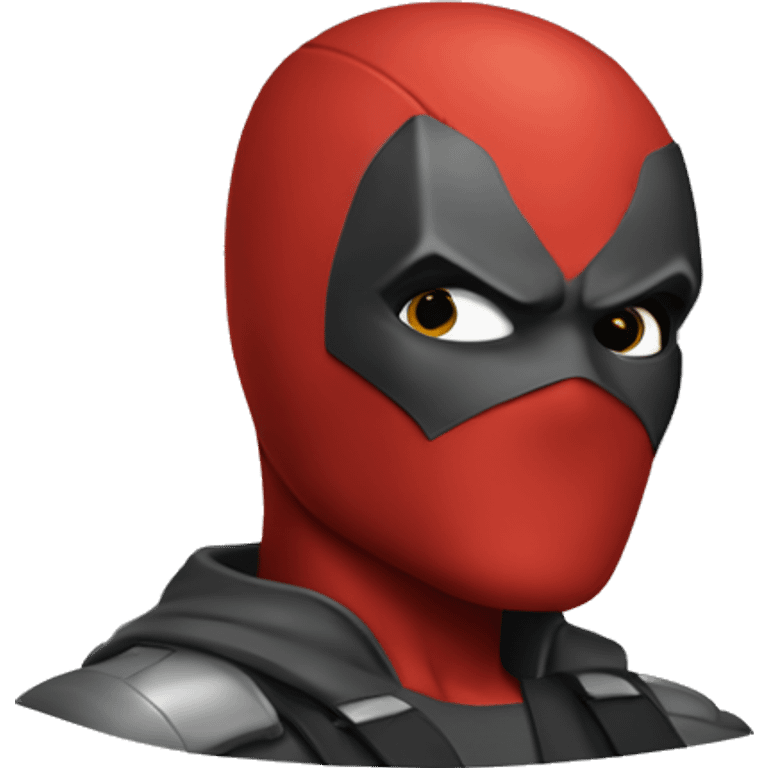 The DC superhero red hood winking emoji