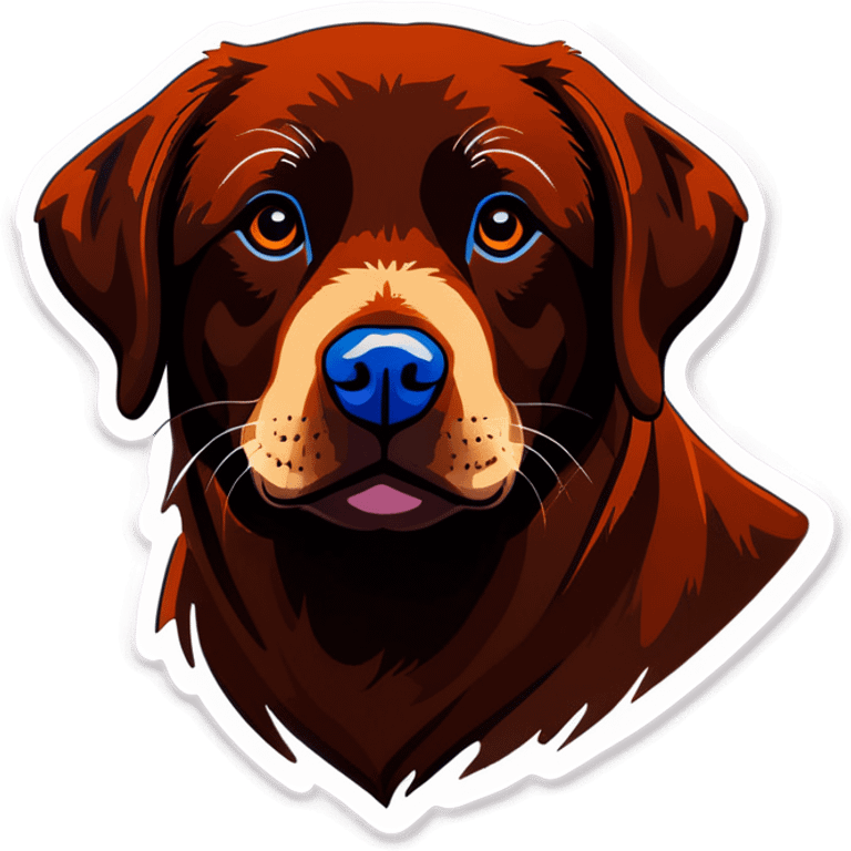 Chocolate labrador named Mokka emoji