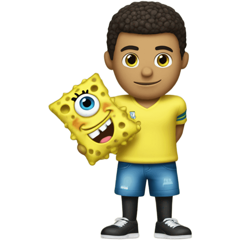 Cristiano holding sponge bob emoji