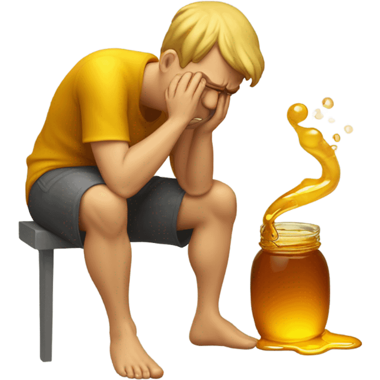 Guy barfing honey  emoji