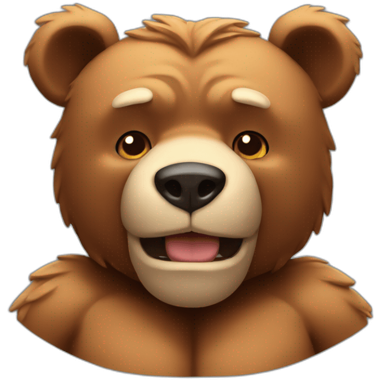 muscular bear emoji