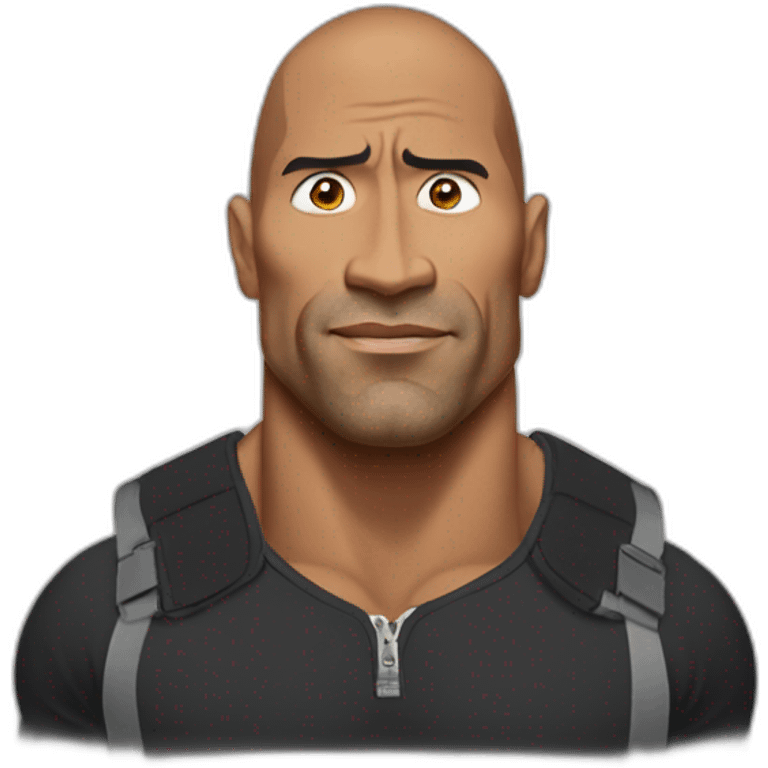 The rock qui fait son mouvement de sourcil  emoji