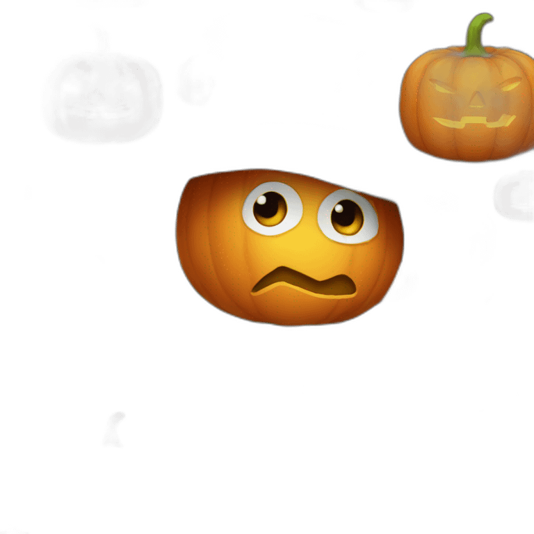 Black hat sitting on a pumpkin emoji