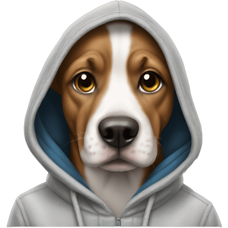 Dog wearing hoodie  emoji