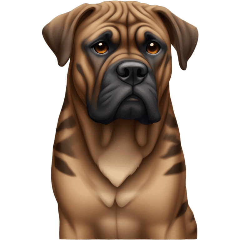 brown eyed brindle bull mastiff emoji