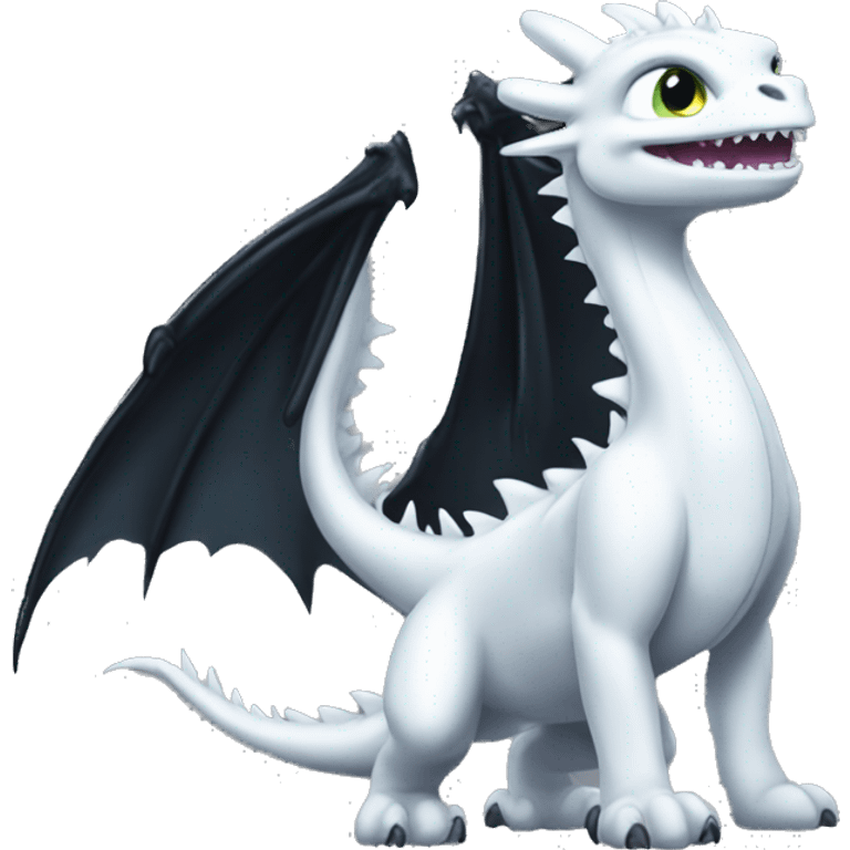 Toothless dragon light fury emoji