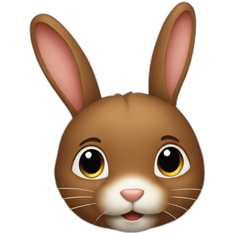 brown rabbit a te ing emoji