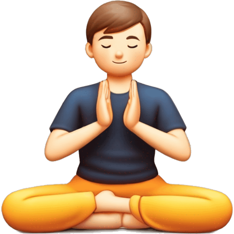 yoga kid laying down meditation back on the floor emoji