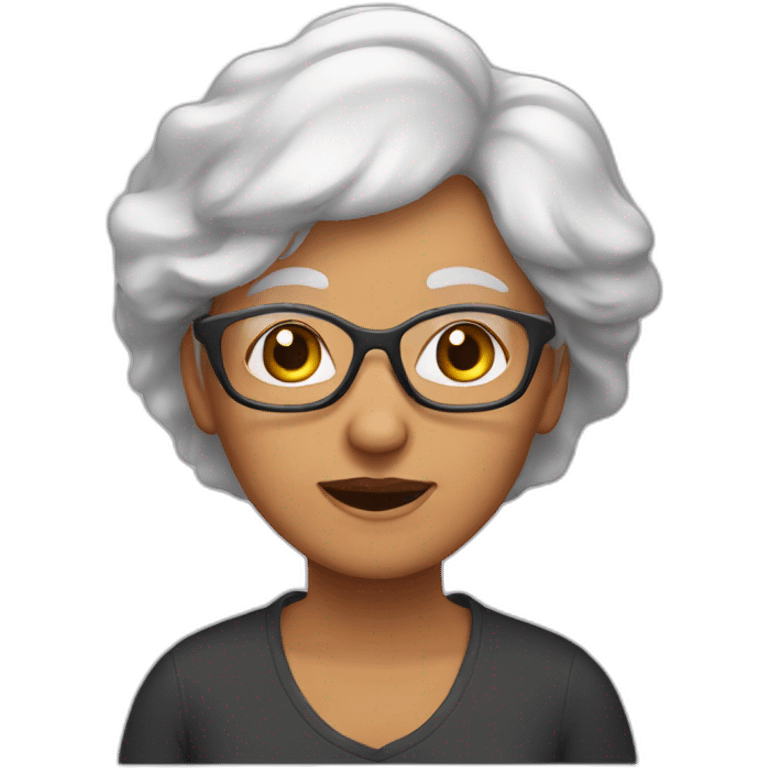 grandma with beard emoji