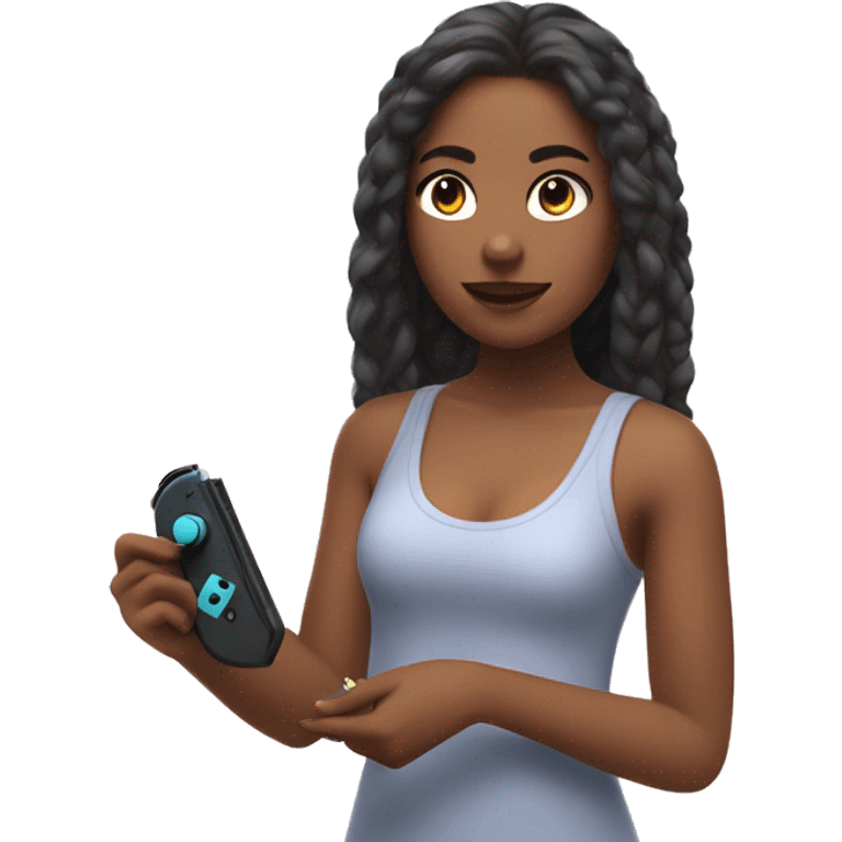 Self care girl playing nintendo switch emoji