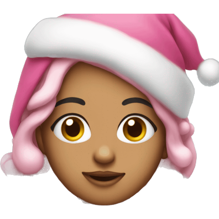 Cute pink christmas emoji