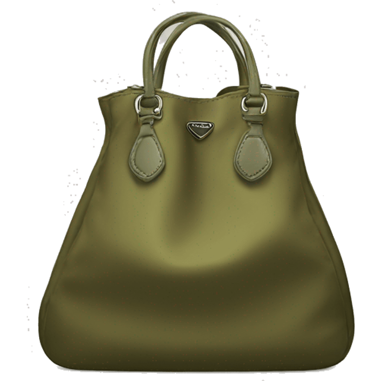 olive prada nylon bag emoji