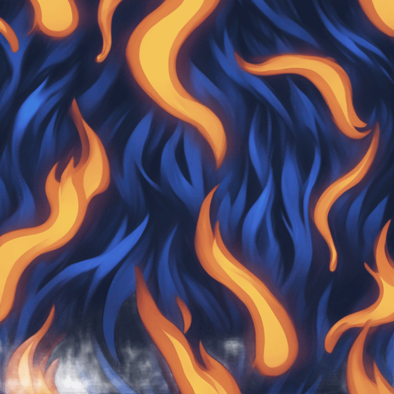 Dark blue fire emoji